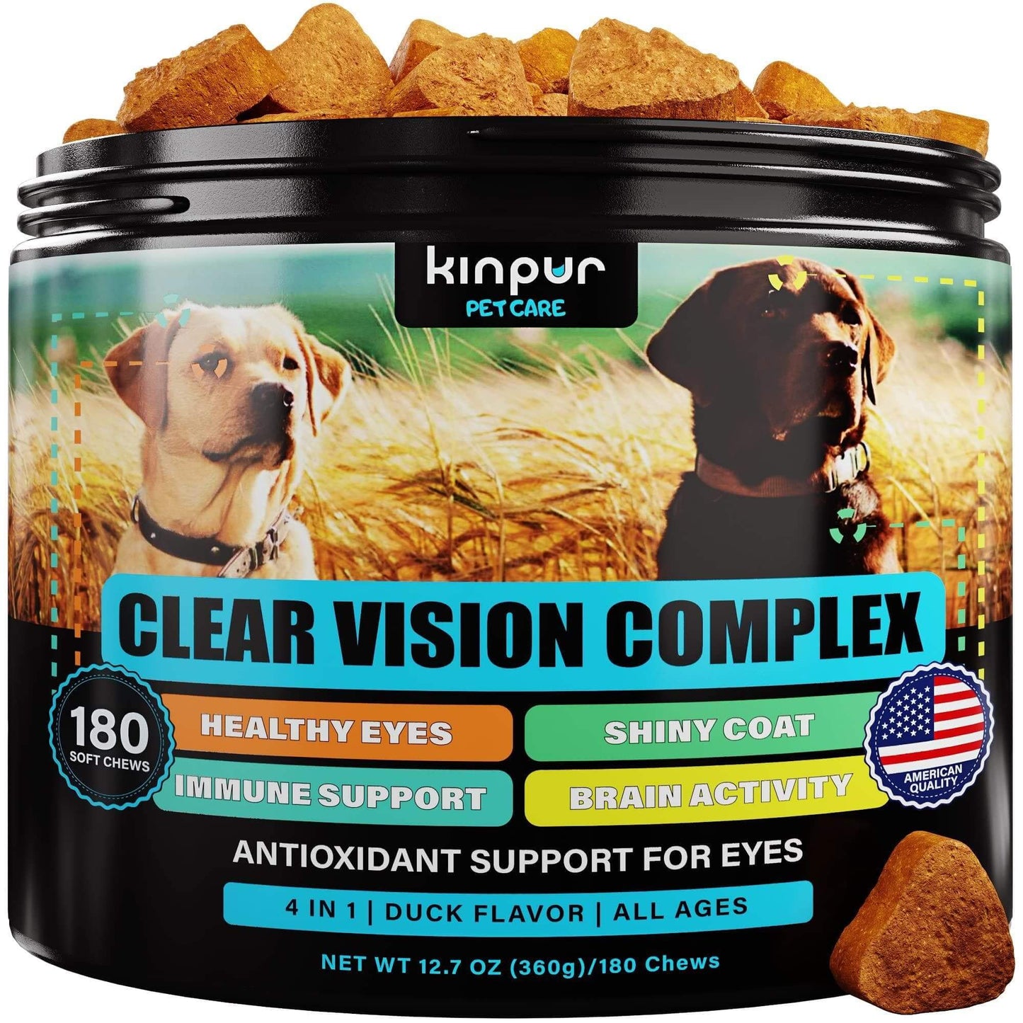 Dog Eye Vitamins for Tear Stains & Vision Support - Ferris Deals Kinpur Pet Care
