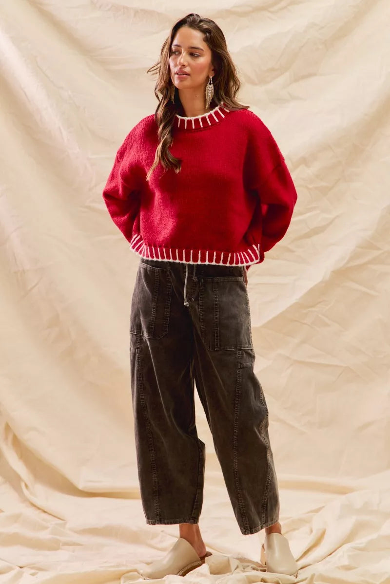 SO ME Loose Fit Christmas Holiday Sweater