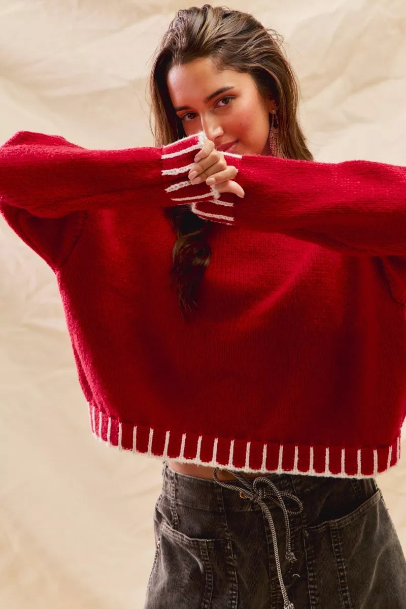 SO ME Loose Fit Christmas Holiday Sweater